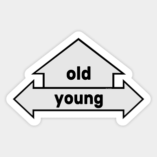 Arrows - Text Art - Old and Young Sticker